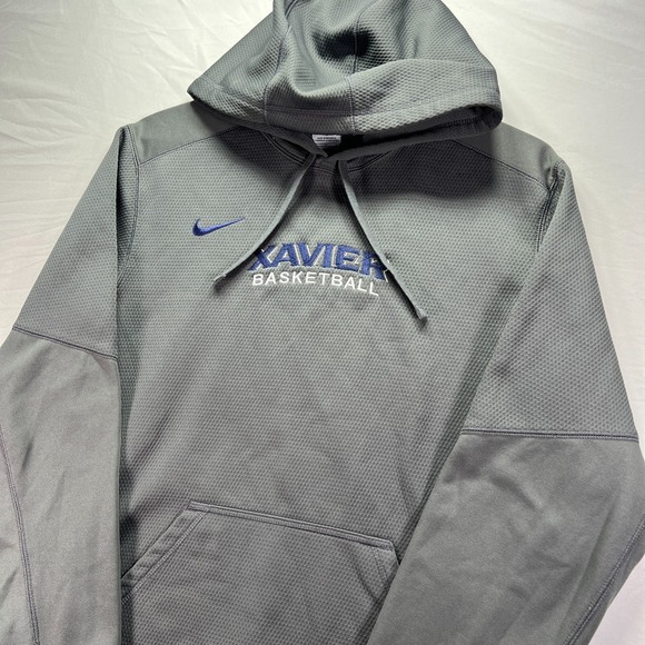 Nike Other - Xavier Musketeers Hoodie Men Large Gray NCAA Basketball Nike Therma Fit Pullover